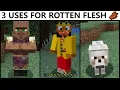 3 Uses For ROTTEN FLESH In MINECRAFT
