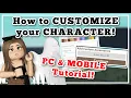 How to Customize Your Character in Bloxburg PC MOBILE TUTORIAL BLOXBURG ROBLOX ROBUILDS