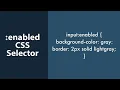 CSS enabled Pseudo Selector