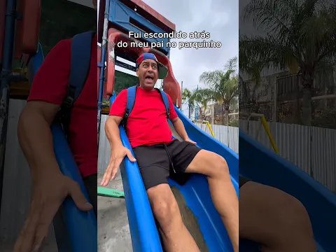 Fui escondido atrás do meu pai no parquinho #shorts #infancia #humor #familia