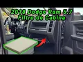 2018 Dodge Ram 5 7 How to change the cabin air filter