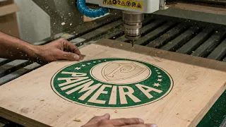 Tutorial Como Fazer Símbolo do PALMEIRAS NA CNC Router...