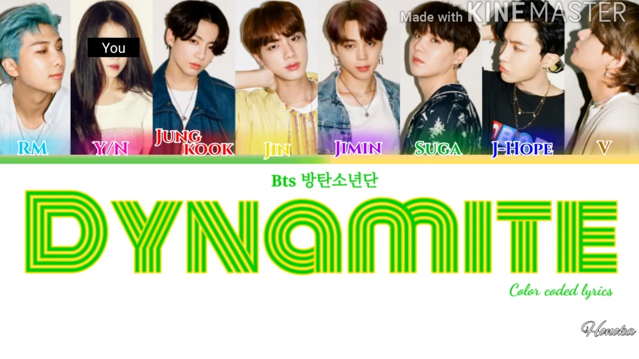 BTS (방탄소년단) - Dynamite (8 Member ver./Karaoke ver.) Color Coded Lyrics BTS (방탄소년단) - Dynamite (8 Member ver./Karaoke ver.) Color Coded Lyrics
