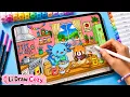 Cute Animal Kitchen Coloring Relaxing Drawing Coloring Process Satisfying Art