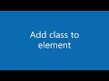 JavaScript add class onclick