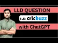 ChatGPT Mock LLD Interview ChatGPT Solves Low Level Design Question Cricbuzz LLD by ChatGPT
