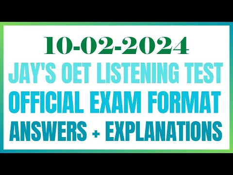 Download MP3 OET LISTENING TEST 10.02.2024 #oet #oetexam #oetnursing #oetlisteningtest