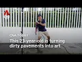 Download Lagu This 23-year-old is turning dirty pavements into art with water jets