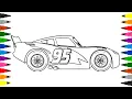 Cars 3 Drawing Coloring Page Let s Draw Lightning McQueen