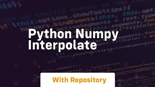 python numpy interpolate
