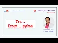 Try Except Error Handling in Python