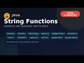 Master 12 Java String Functions in Under 10 Minutes