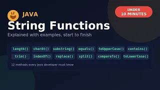Master 12 Java String Functions in Under 10 Minutes