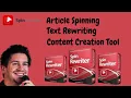 Spin Rewriter Article Spinning - Text Rewriting
