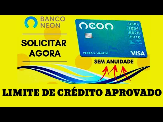 CARTÃO DE CRÉDITO NEON, LIMITE DE CRÉDITO APROVADO!