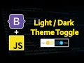 Bootstrap 5 Dark Theme and Light Theme Toggle Switch Button using JavaScript