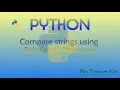 string comparison in python