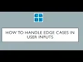 Handling Edge Cases in User Input Non-Numeric Validation Regular Expressions Python Tutorial
