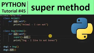 Python Tutorial - super Method in Python Inheritance