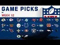 NFL Week 12 Game Picks