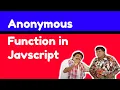 Anonymous function in javascript what is anonymous function explaination in tamil