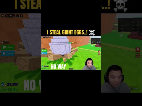 I Stole His Giant Eggs + He Got Mad..! ☠️ #stealandegg #roblox #jujubotv #fyp