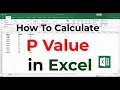 How to Calculate P value in Excel Perform P Value in Microsoft Excel Hypothesis Testing