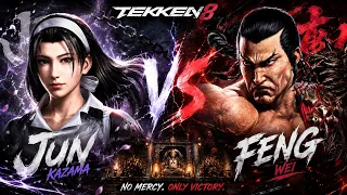 Tekken 8 CPU vs CPU Jun Kazama vs Feng Wei