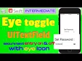 IOS Swift Tutorial Part 1 eye toggle the secure text entry on off UITextField programmat