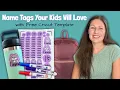 Back-To-School Labels with Cricut Free Template for Print then Cut DIY Name Tag Stickers