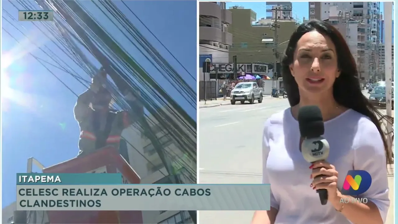 Celesc realiza operação cabos clandestinos em Itapema