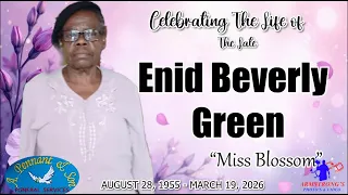 Enid Beverly Green Miss Blossom Funeral Service