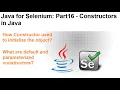 Java for Selenium Part16 What is Constructor In Java