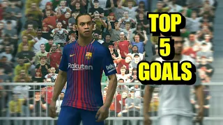RONALDINHO "TOP 5 GOALS" in PES 2018 Mobile