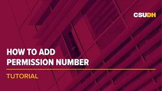 How to Add Permission Number Tutorial