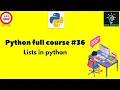 Python full course Lists in python