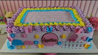 BOLO GRANDE DE ANIVERSÁRIO COM DOIS RECHEIOS - PESANDO MAIS DE 7 KILOS DE BOLO.