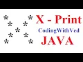 X print in star pattern A TO Z Print in pattern CodingWithved coding Ved Alphabet Print