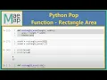 Python Pop Function - Rectangle Area