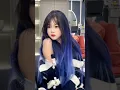 Download Lagu Asian girl haircuts hair dye blue color straightener hair long straight hair cute Japanese style