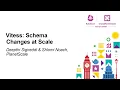 Vitess Schema Changes at Scale - Rohit Nayak Shlomi Noach PlanetScale