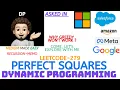 Perfect Squares Why not Greedy Recursion Memo Leetcode 279