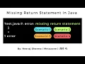 Missing Return Statement in Java Explained in Hindi Practical Examples Solutions Neeraj Sharma