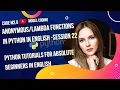 22-Lambda function in python Anonymous function Python Tutorials For Absolute Beginners In English