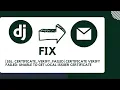 FIX SSL CERTIFICATE - VERIFY