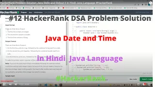 HackerRank Java Date and Time DSA Problem Solution in Hindi in Java
