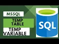 Temporary DB and Temporary Variable in SQL SERVER Dhanush tutorial telugu