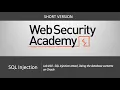 SQL Injection - Lab SQL injection attack listing the database contents on Oracle
