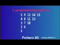 Best pattern tutorial in C programming language ll