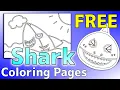 Shark free coloring book pages printable for kids education Download